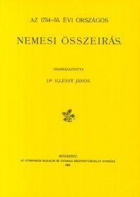 Illésy János - Az 1754-55. évi országos nemesi összeírás