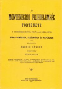 Andric Sándor - A montenegroi fejedelemség története