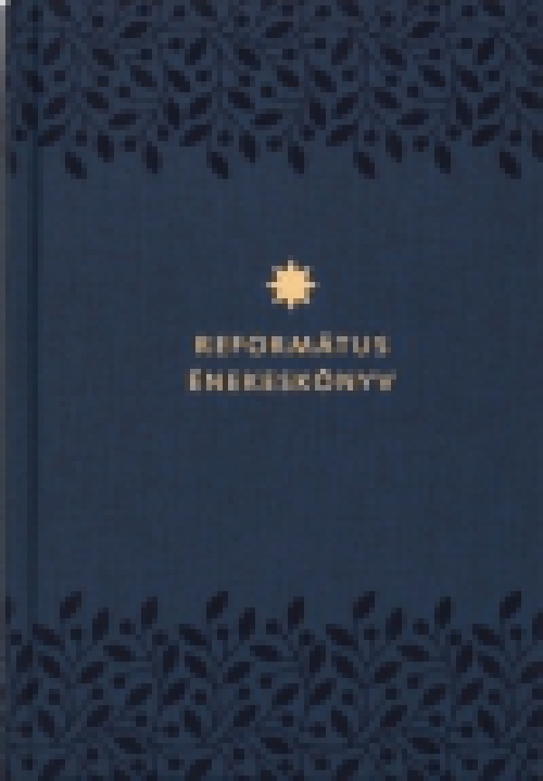 Református énekeskönyv - Középméretű, sötétkék, mintás