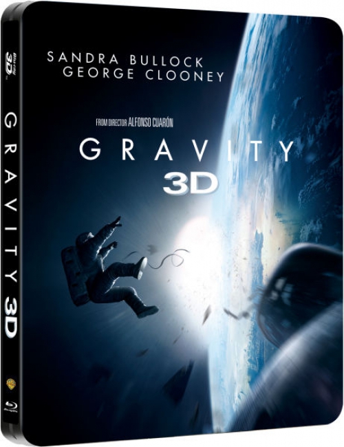 Alfonso Cuarón - Gravitáció (3D Blu-ray + BD) *Limitált, fémdobozos változat* *Antikvár - Kiváló állapotú*