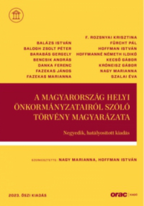  - A Magyarország helyi önkormányzatairól szóló törvény magyarázata